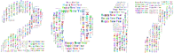Prismatic Happy New Year 2017 Word Cloud No Background