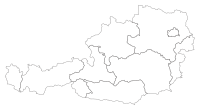 Empty map of Austria with borders of the States