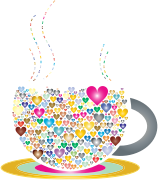 Prismatic Love Hearts Coffee By Lin Chu