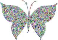 Prismatic Colorful Tiled Butterfly