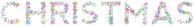 Prismatic Abstract Floral Christmas Typography