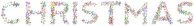 Prismatic Abstract Floral Christmas Typography 2