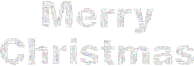Prismatic Merry Christmas Word Cloud No Background
