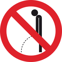 No Pissing or Peeing Sign