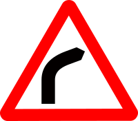 Roadsign Curve ahead