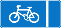 Roadsign Cycle lane