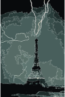 Lightning striking the Eiffel Tower - NOAA