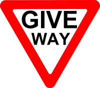 Roadsign Give way