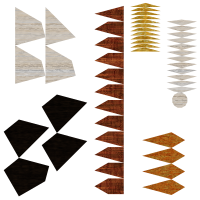 disassembled wooden tile remix