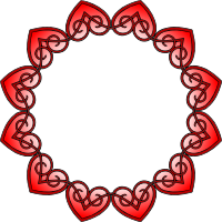 Hearts frame (colour)
