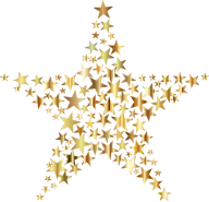 Gold Star Fractal No Background