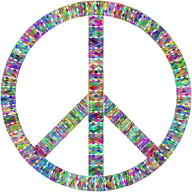 Prismatic Guilloche Peace Sign