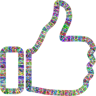 Prismatic Guilloche Thumbs Up