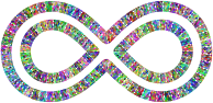Prismatic Guilloche Infinity Symbol