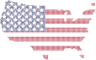 America Flag Map Dots