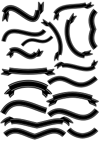 Stylized ribbons set 1