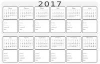Calendario 2017 B/N meses