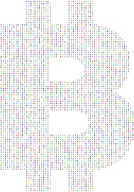 Prismatic Bitcoin Logo Binary 2