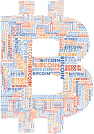 Bitcoin Logo Word Cloud No Background