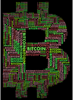 Bitcoin Logo Word Cloud Variation 2