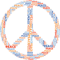 Peace Sign Word Cloud No Background