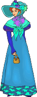 Elegant lady in blue