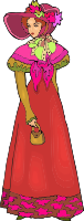 Elegant lady in red