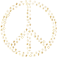 Gold World Religions Peace No Background