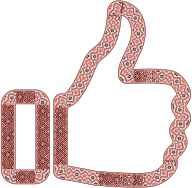 Ornate Floral Thumbs Up