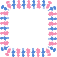 Male And Female Symbols Holding Hands Square Large