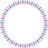 Male And Female Symbols Holding Hands Circle