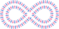 Male And Female Symbols Holding Hands Infinity