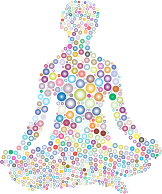 Female Yoga Pose Silhouette 7 Circles 2 No Background