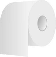 White toilet roll