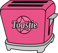 Cherry chrome 1950s style toaster