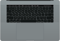 15" MacBook Pro keyboard with Touch Bar
