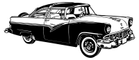 Classic American Car Silhouette