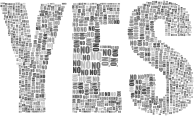 Yes And No Typography Grayscale