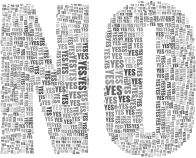 Yes And No Typography 2 Grayscale