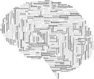 Alzheimers Brain Word Cloud Grayscale