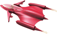 Red Scifi Rocket