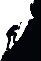 Mountaineering Silhouette