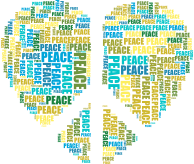 Peace Heart Mark III Word Cloud No Background