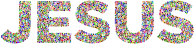 Colorful Jesus Typography 2 No Background