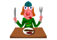 Man eats special dish