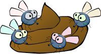Flies on a turd