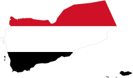 Yemen Map Flag With Stroke