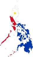 Philippines Map Flag With Stroke