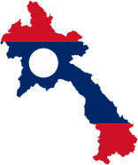 Laos Map Flag
