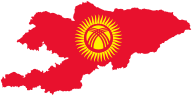 Kyrgyzstan Map Flag